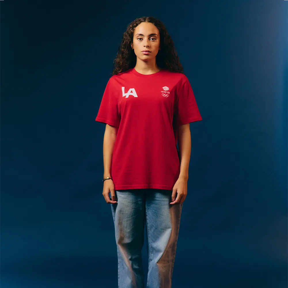 Team GB T-Shirt Team GB Core LA T-Shirt - Red