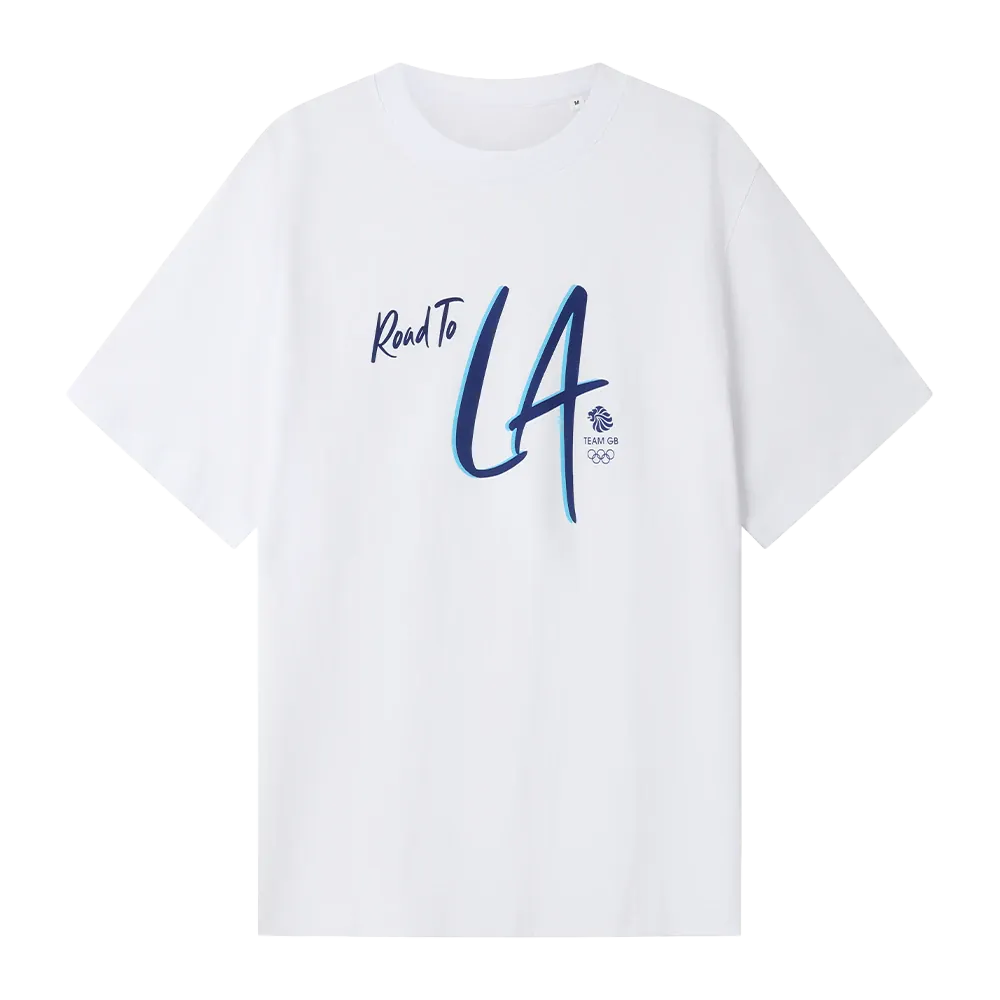 Team GB T-Shirt Team GB Road to LA T-shirt - Ecru