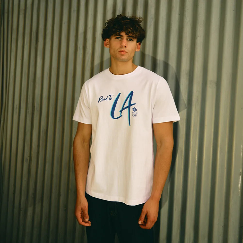 Team GB T-Shirt Team GB Road to LA T-shirt - Ecru