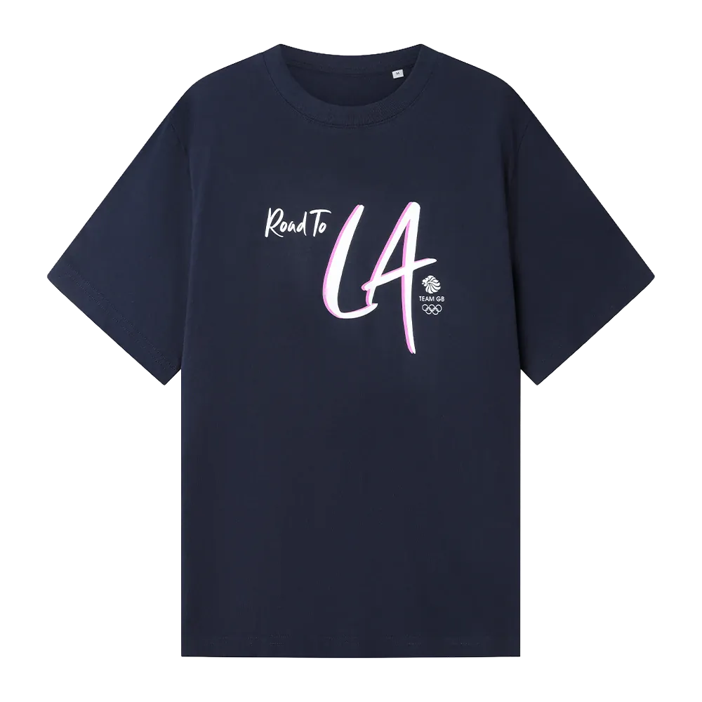 Team GB T-Shirt Team GB Road to LA T-shirt - Navy