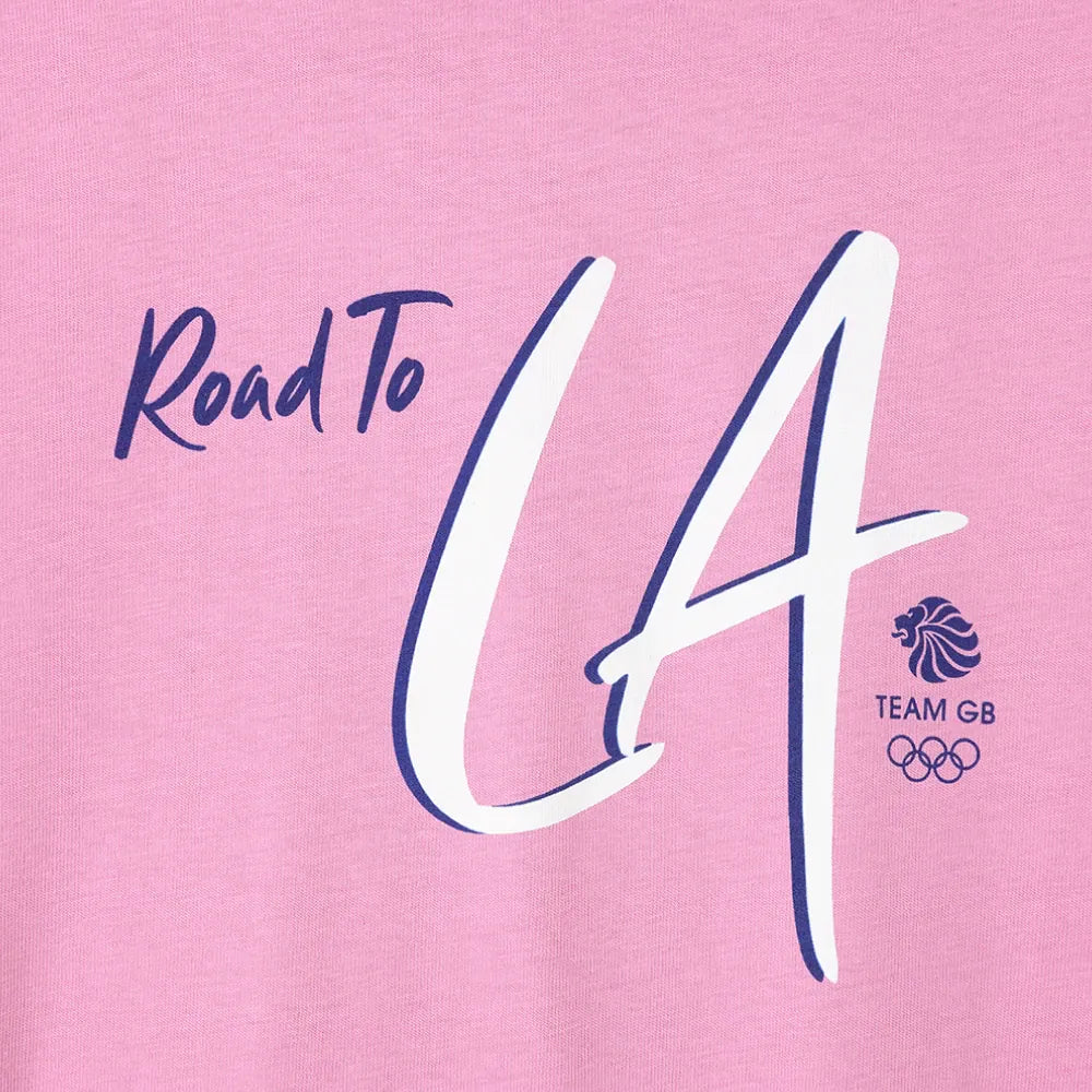 Team GB T-Shirt Team GB Road to LA T-shirt - Pink