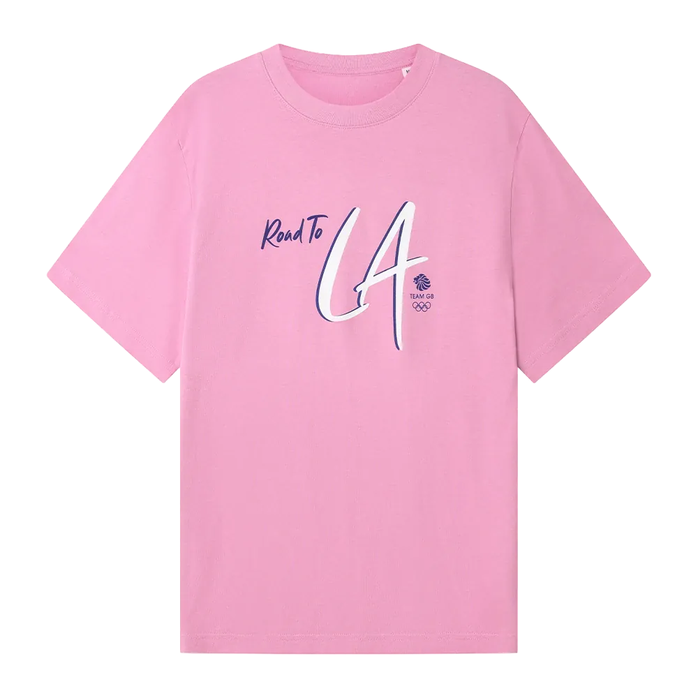 Team GB T-Shirt Team GB Road to LA T-shirt - Pink