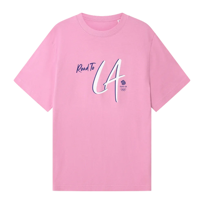 Team GB T-Shirt Team GB Road to LA T-shirt - Pink