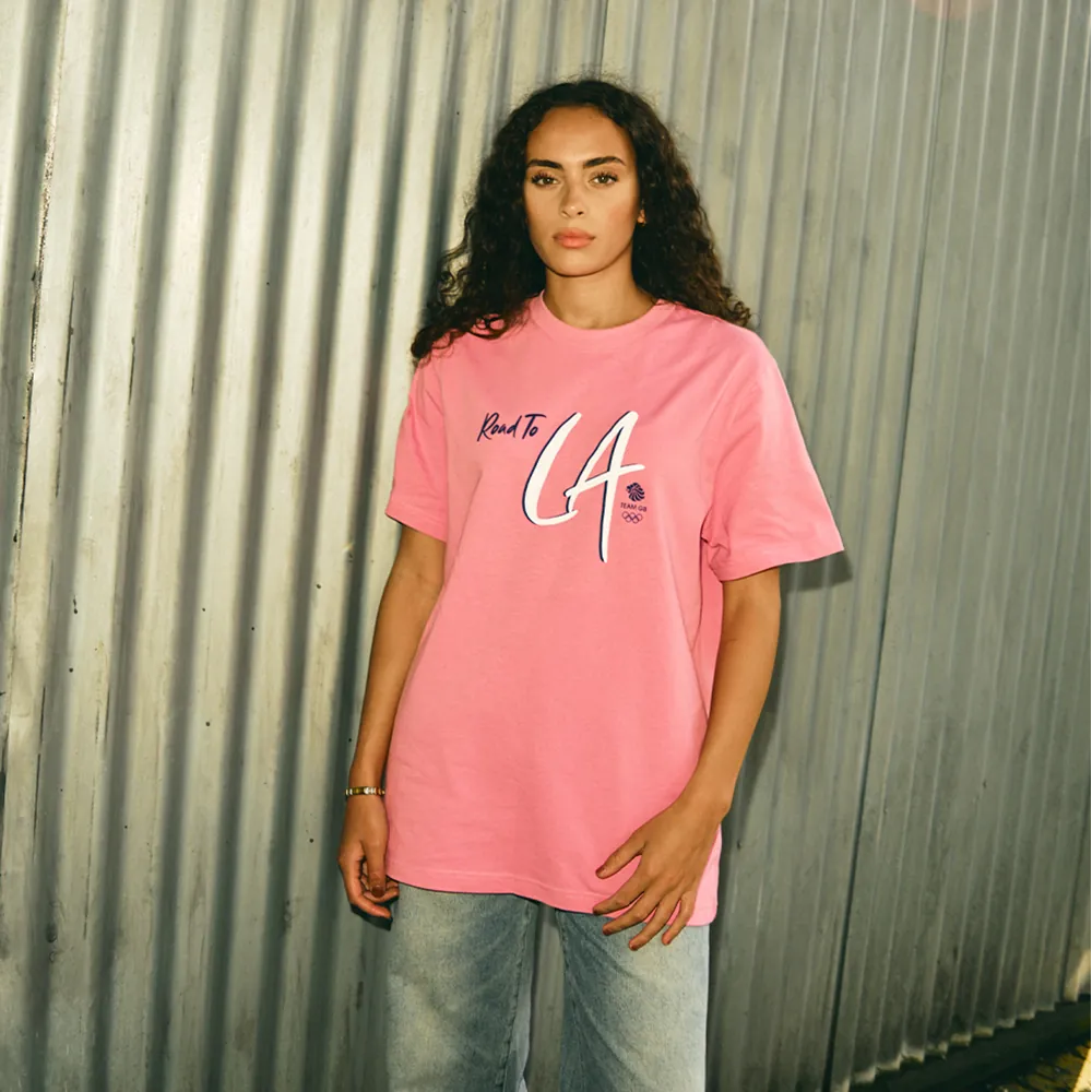 Team GB T-Shirt Team GB Road to LA T-shirt - Pink