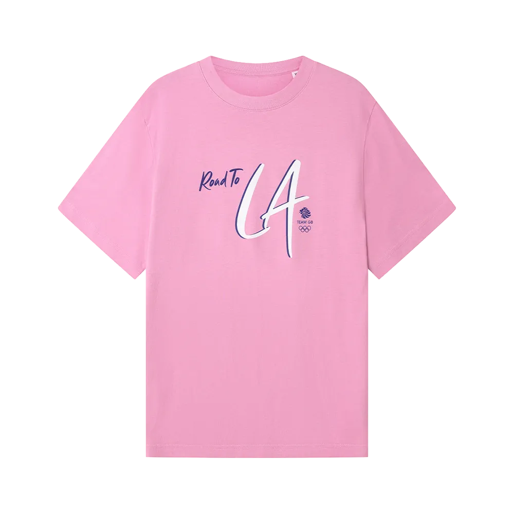 Team GB Store Team GB Road to LA T-shirt - Pink - Junior