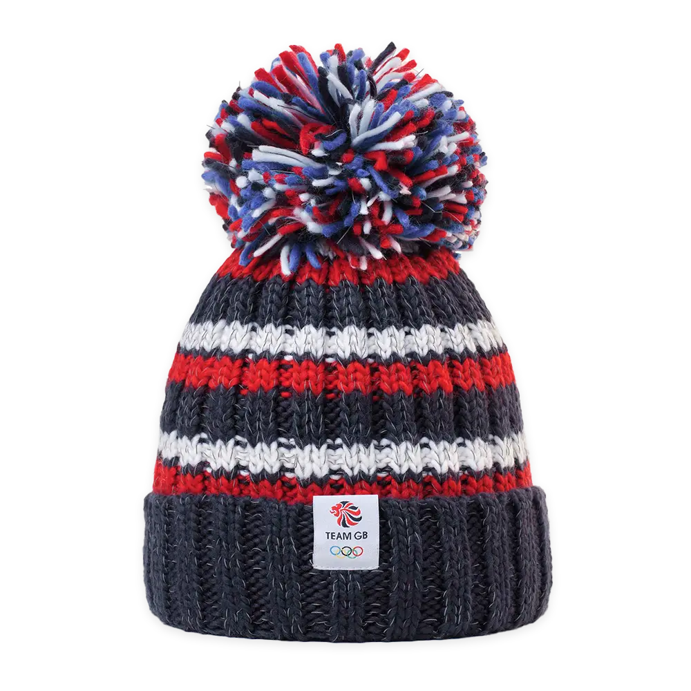 Team GB Bobble Hat Team GB Striped Super Bobble Hat