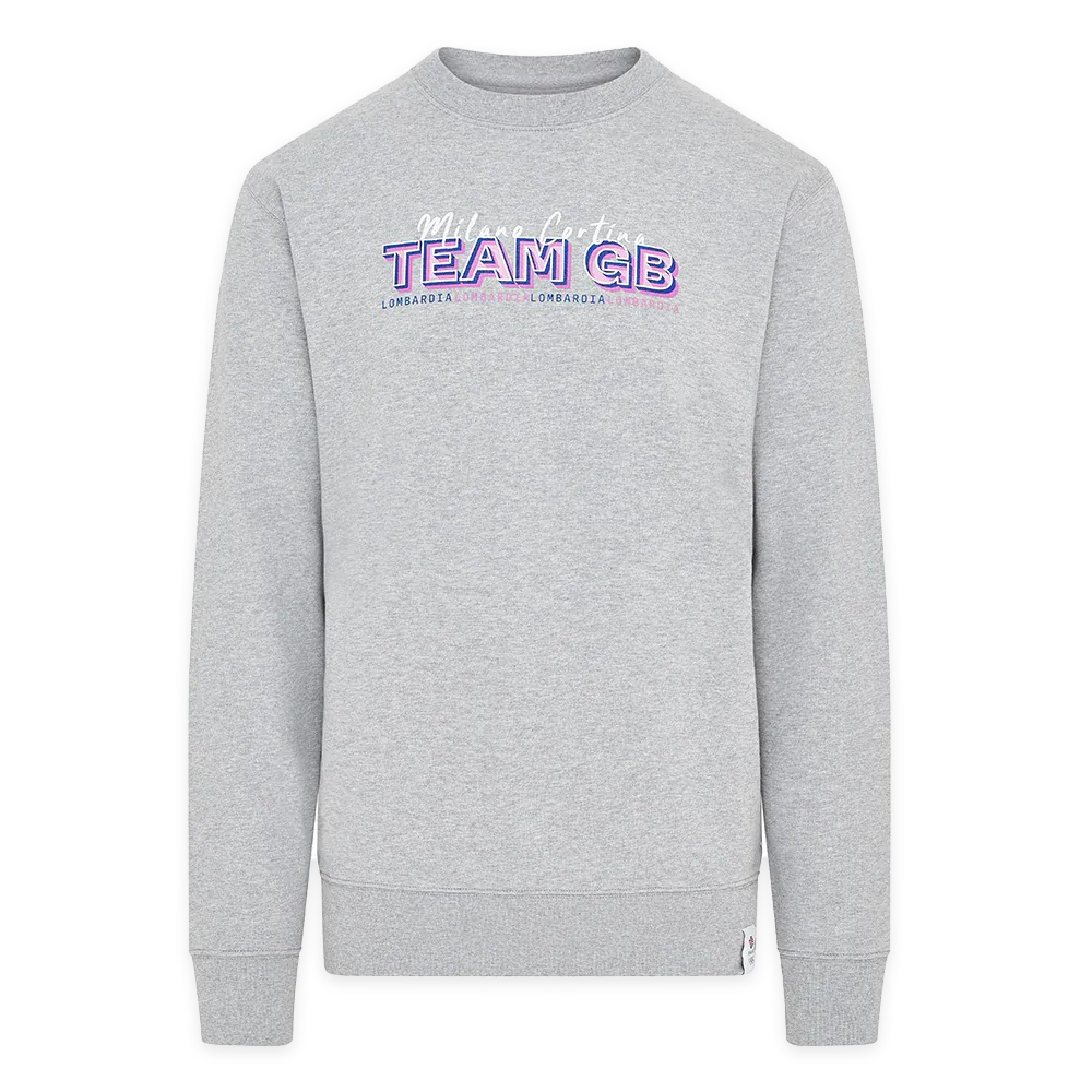Team GB Sweatshirt Team GB Winter Olympics Milano Cortina 2026 Crew Sweat Shirt - Grey