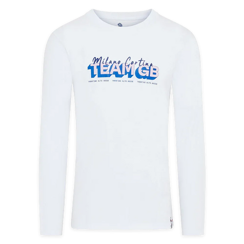 Team GB Store T-Shirt Team GB Winter Olympics Milano Cortina 2026 Long Sleeve T-Shirt - White