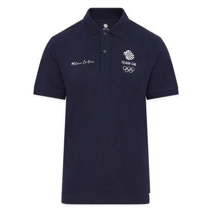 Team GB Polo Shirt Team GB Winter Olympics Milano Cortina 2026 Polo Shirt - Navy