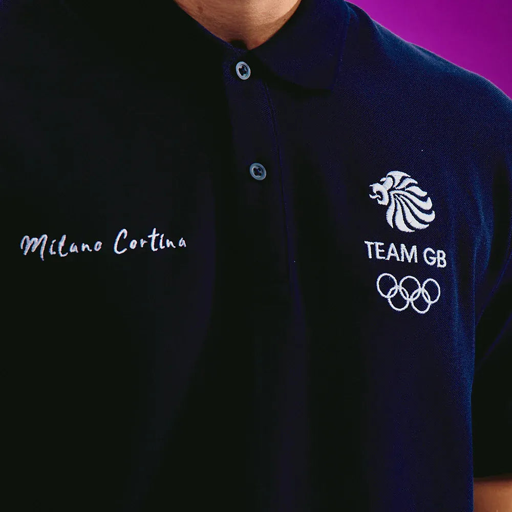 Team GB Polo Shirt Team GB Winter Olympics Milano Cortina 2026 Polo Shirt - Navy