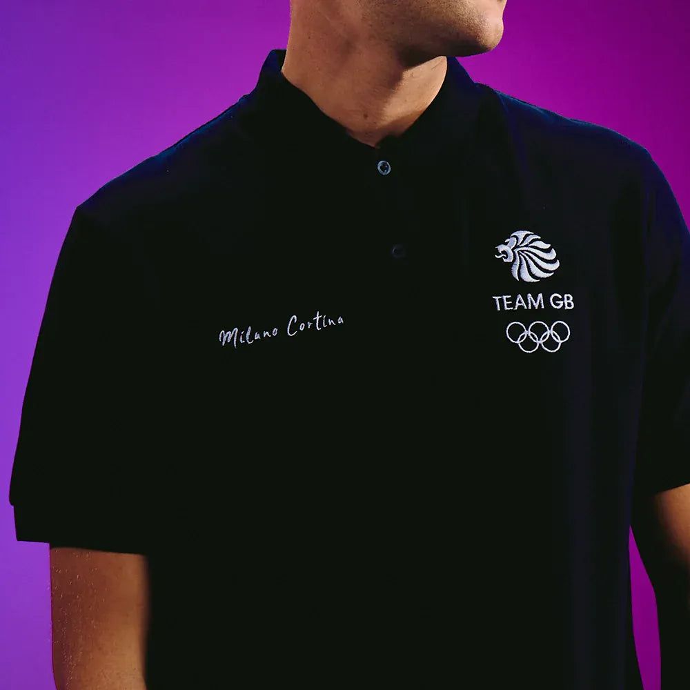 Team GB Polo Shirt Team GB Winter Olympics Milano Cortina 2026 Polo Shirt - Navy