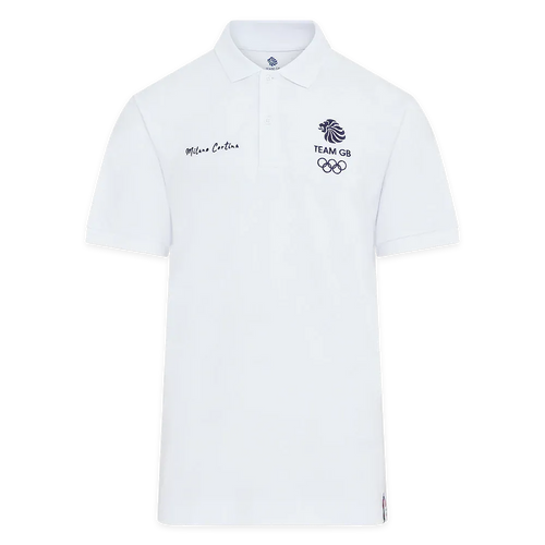 Team GB Polo Shirt Team GB Winter Olympics Milano Cortina 2026 Polo Shirt - White