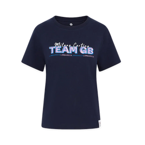 Team GB T-Shirt Team GB Winter Olympics Milano Cortina 2026 Womens T-Shirt - Navy