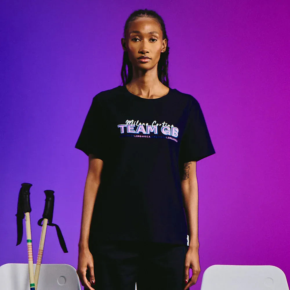 Team GB T-Shirt Team GB Winter Olympics Milano Cortina 2026 Womens T-Shirt - Navy