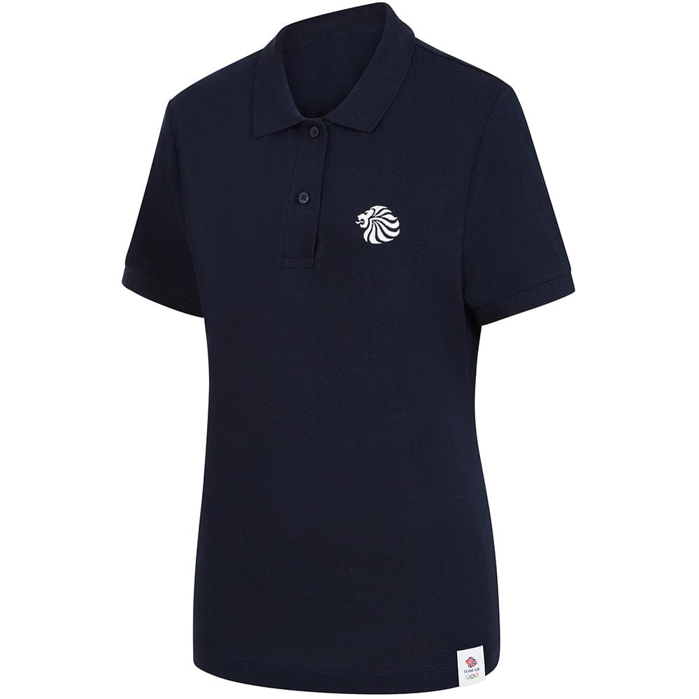 Team GB Polo Shirt Women's Team GB Mono Small Lion Polo  - Navy