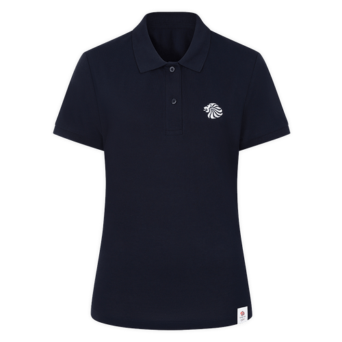 Team GB Polo Shirt Women's Team GB Mono Small Lion Polo  - Navy
