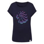 Team GB T-Shirt Women's Team GB Stacked Large Lion Graphic T-Shirt  - Navy