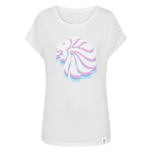 Team GB T-Shirt Women's Team GB Stacked Large Lion Graphic T-Shirt  - White