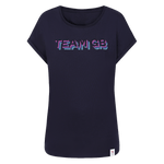 Team GB T-Shirt Women's Team GB Stacked Text T-Shirt - Navy  - Navy