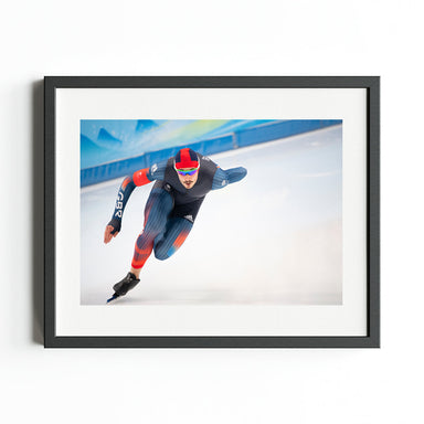 "Cornelius Kersten Speed Skating" Art Print