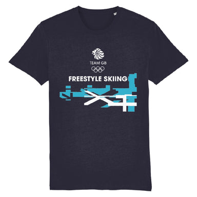 Team GB Freestyle Skiing Flag T-Shirt - Navy