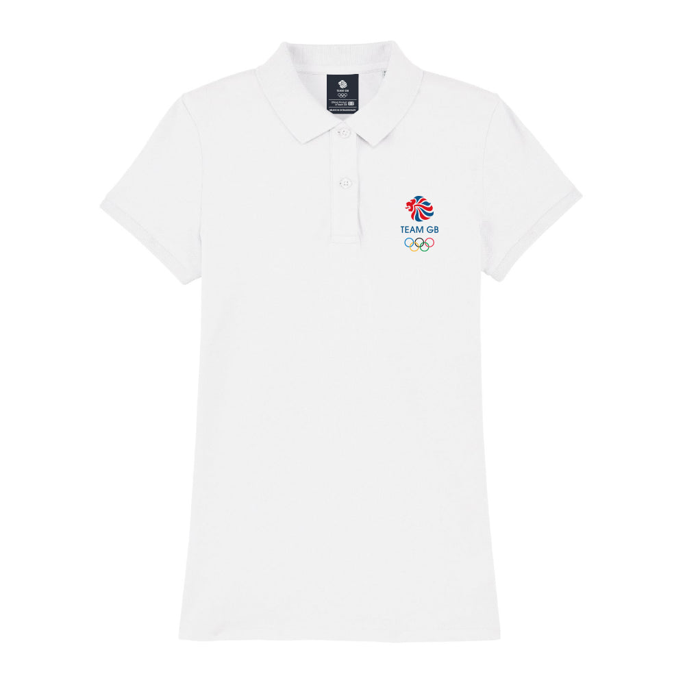 Team GB Olympic Small Colour Logo Polo Shirt - White