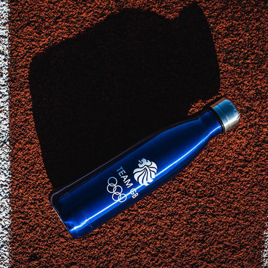 Team GB Olympic Logo Stainless Steel Blue Flask 