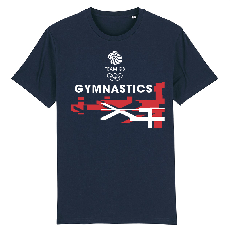 Team GB Gymnastics Flag T-Shirt - Navy