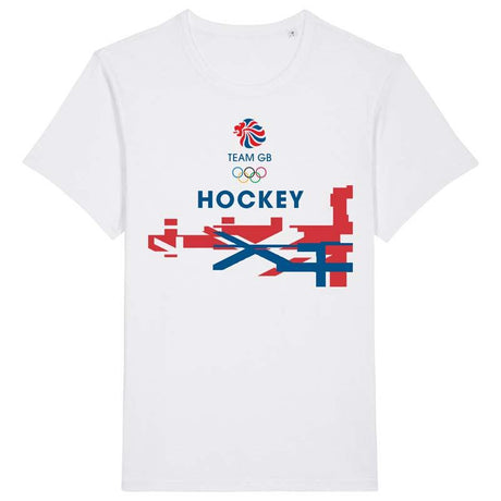 Team GB Hockey Flag T-Shirt - White