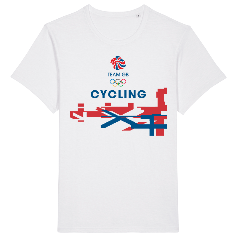 Team GB Cycling Flag T-Shirt - White