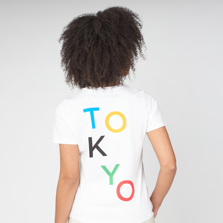 Ben Sherman Team GB Women's White Tokyo T-Shirt - Model Back