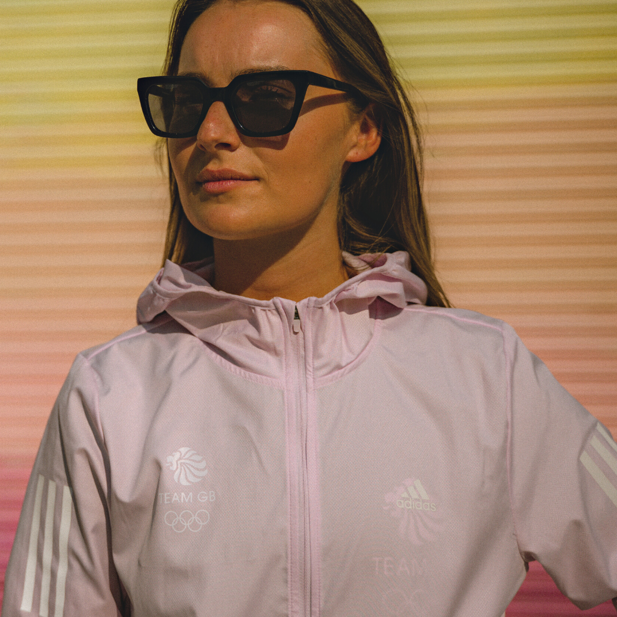 Team GB adidas Own The Run Hooded Running Windbreaker Women's - Pink