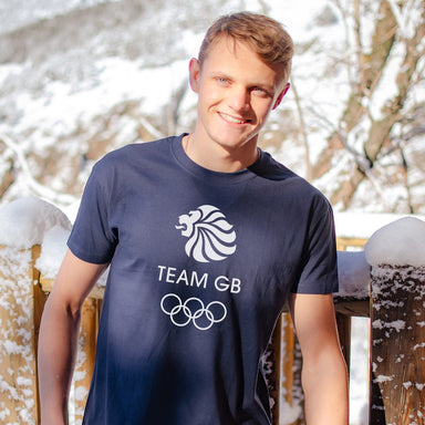 Team GB Olympic White Logo T-Shirt Men's - Navy Lifestyle