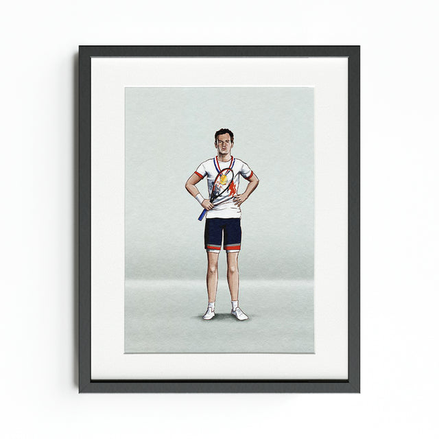 Illustrated Sir Andy Murray Team GB Art Print