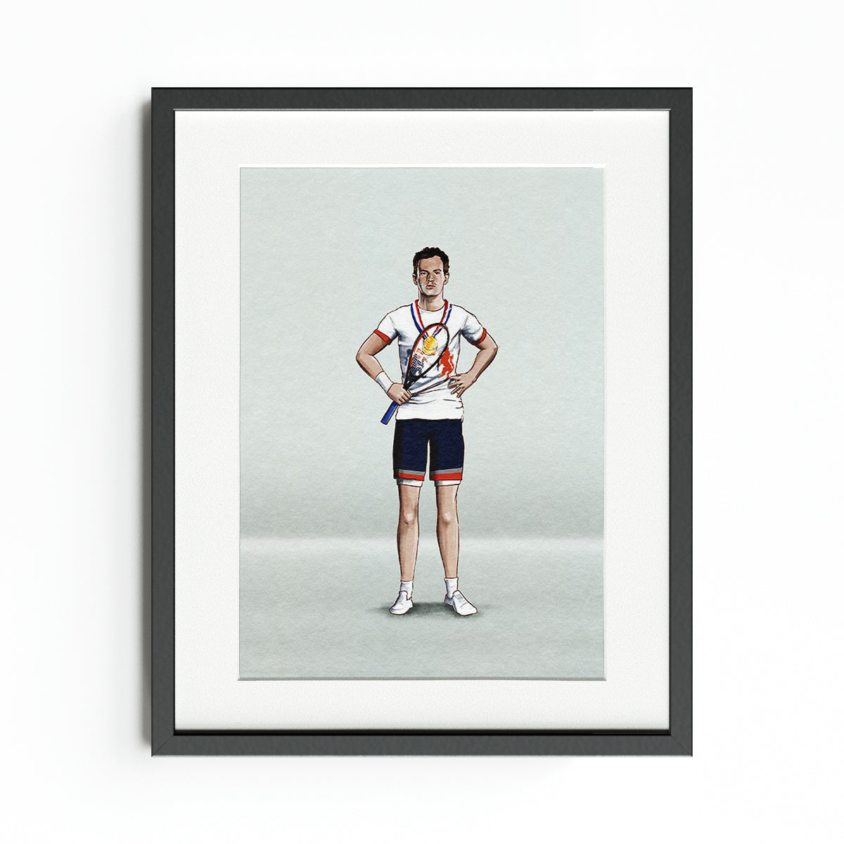 Illustrated Sir Andy Murray Team GB Art Print